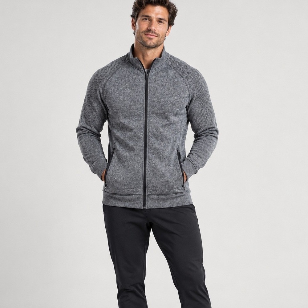 Lululemon Engineered Warmth Full Zip Jacket Mens XL Grey Training Athletic